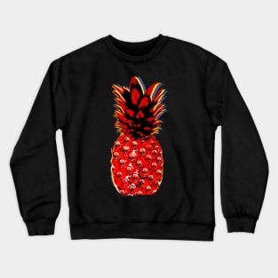 pineapple, fruit,skull, summer, tropical, Crewneck Sweatshirt